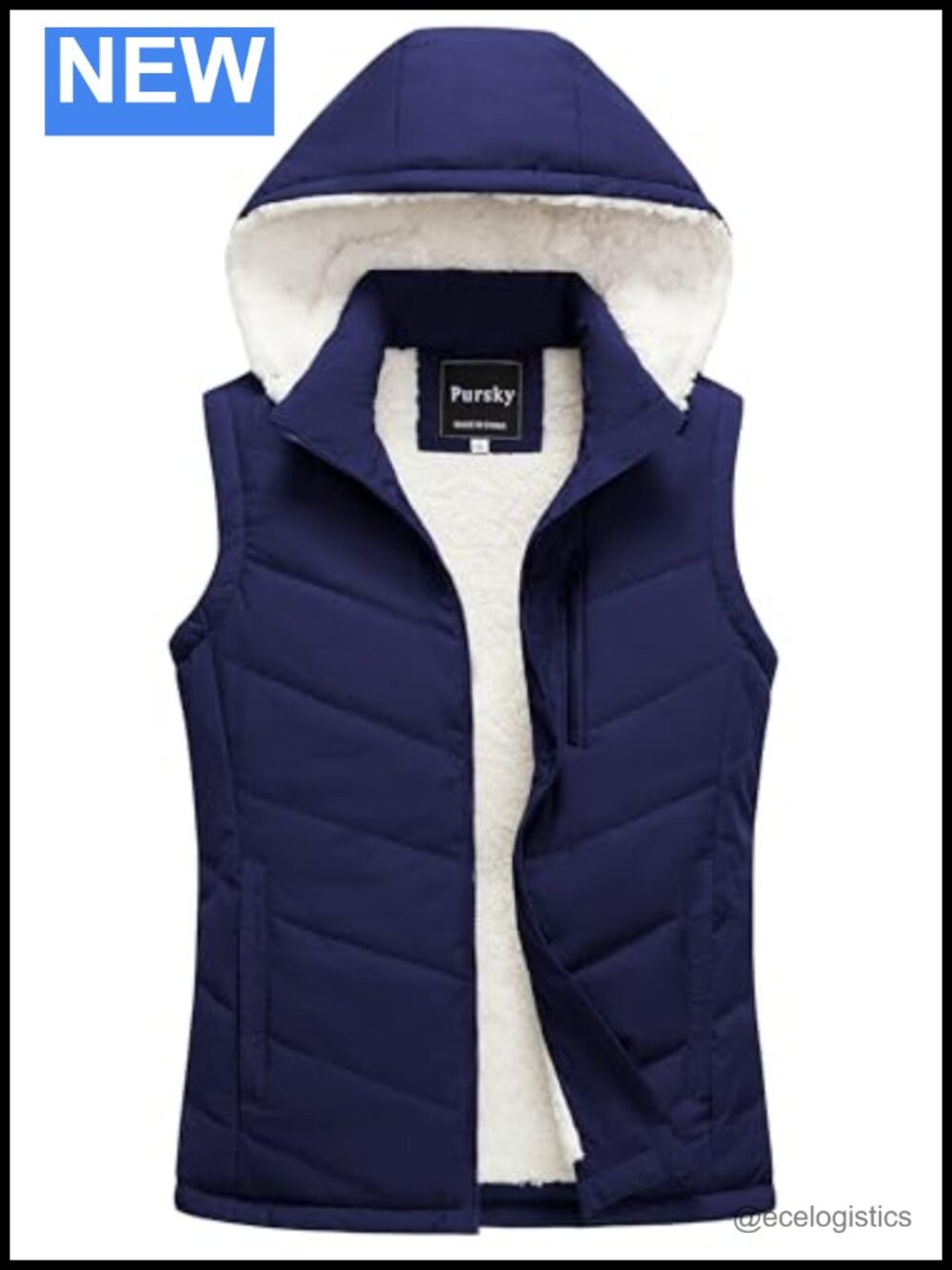 Womens Winter Vest Sherpa Fleece Lined Puffer Sleeveless Jacket With Removable